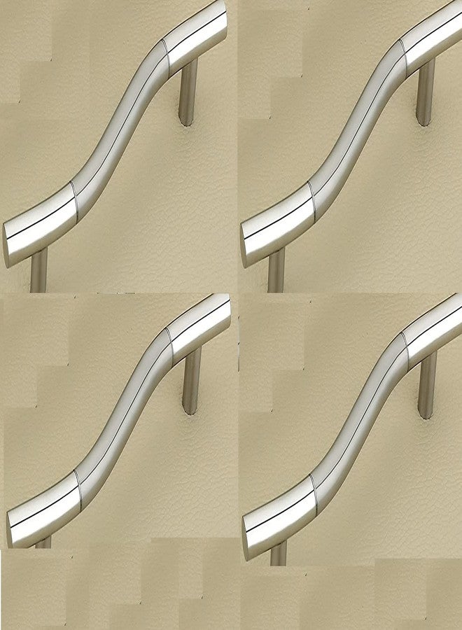JWL Cabinet/Drawer Pull Knob Handle Chrome (Two Tone) Plated (4 Inch) Pack of 4 - Image 1